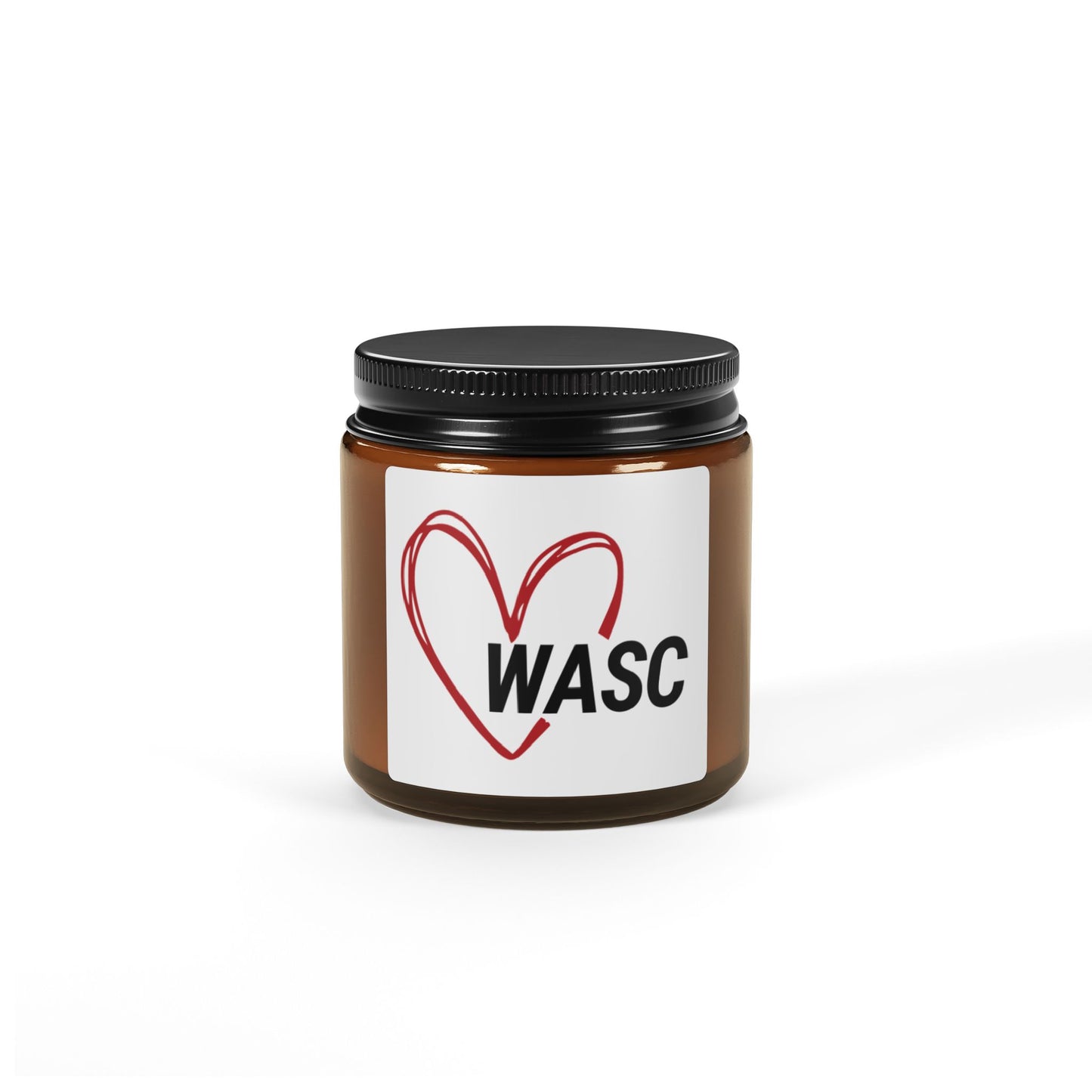 WASC Love Scented Soy Candle (Multi-Size, Amber Jar)