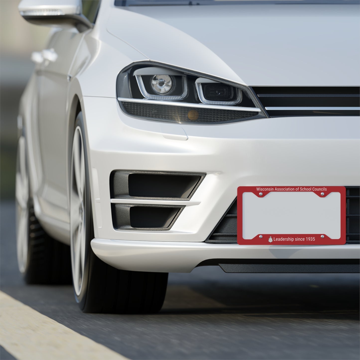 WASC Metal License Plate Frame