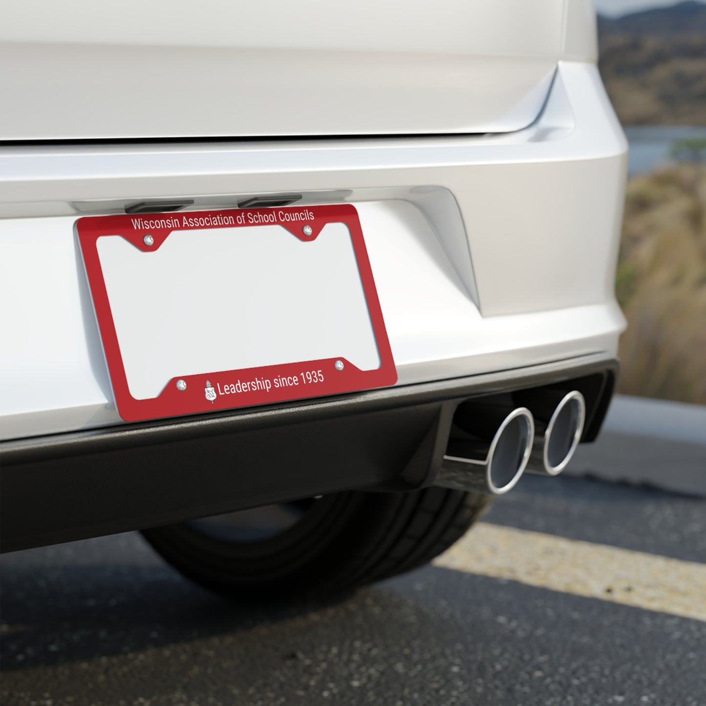WASC Metal License Plate Frame